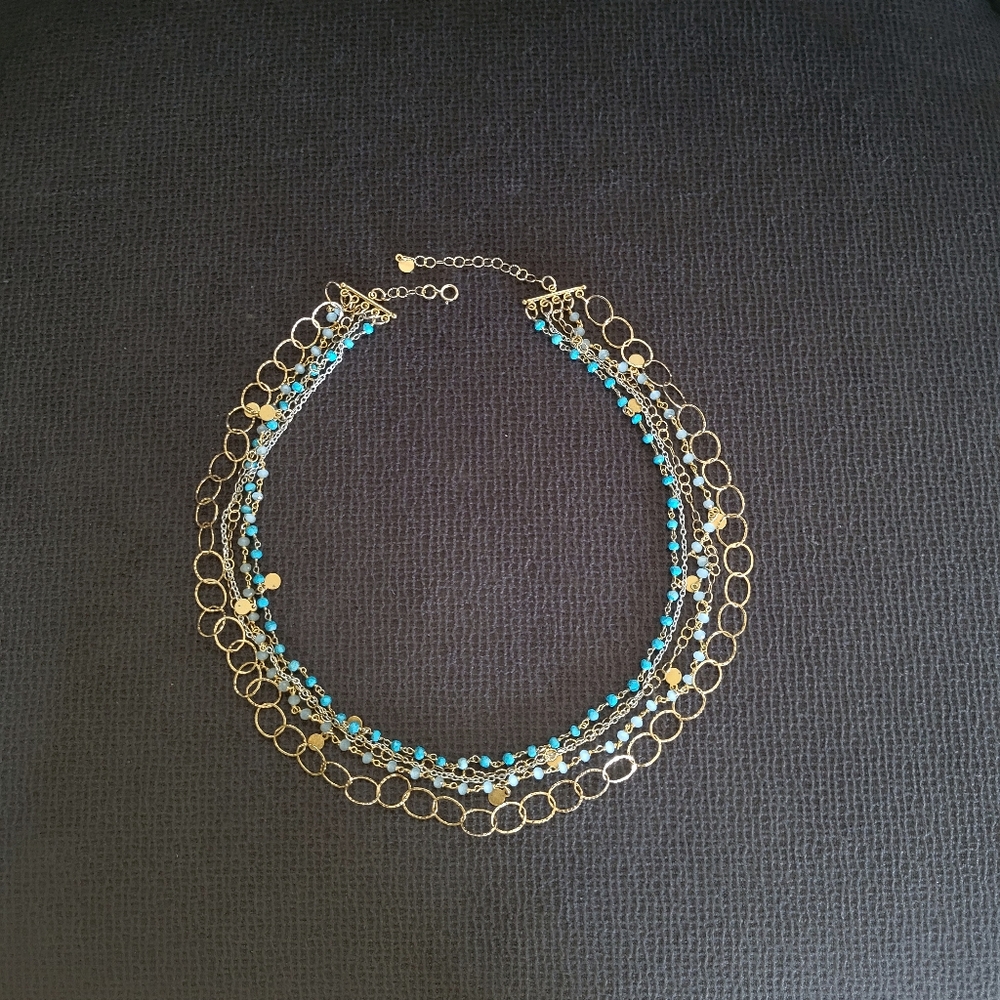 Five🖐 Strand Necklace Statement Necklace - Picture 9 of 16